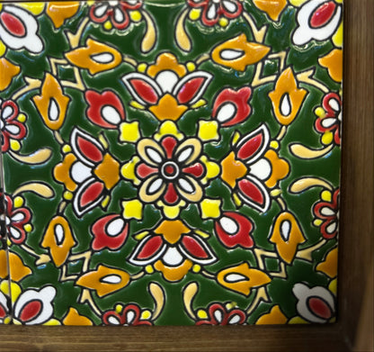 Hand Painted Ceramic Wooden Tray-Square-Medium