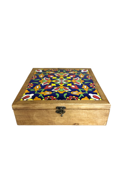 Hand Painted Ceramic Wooden Gift Box-Medium