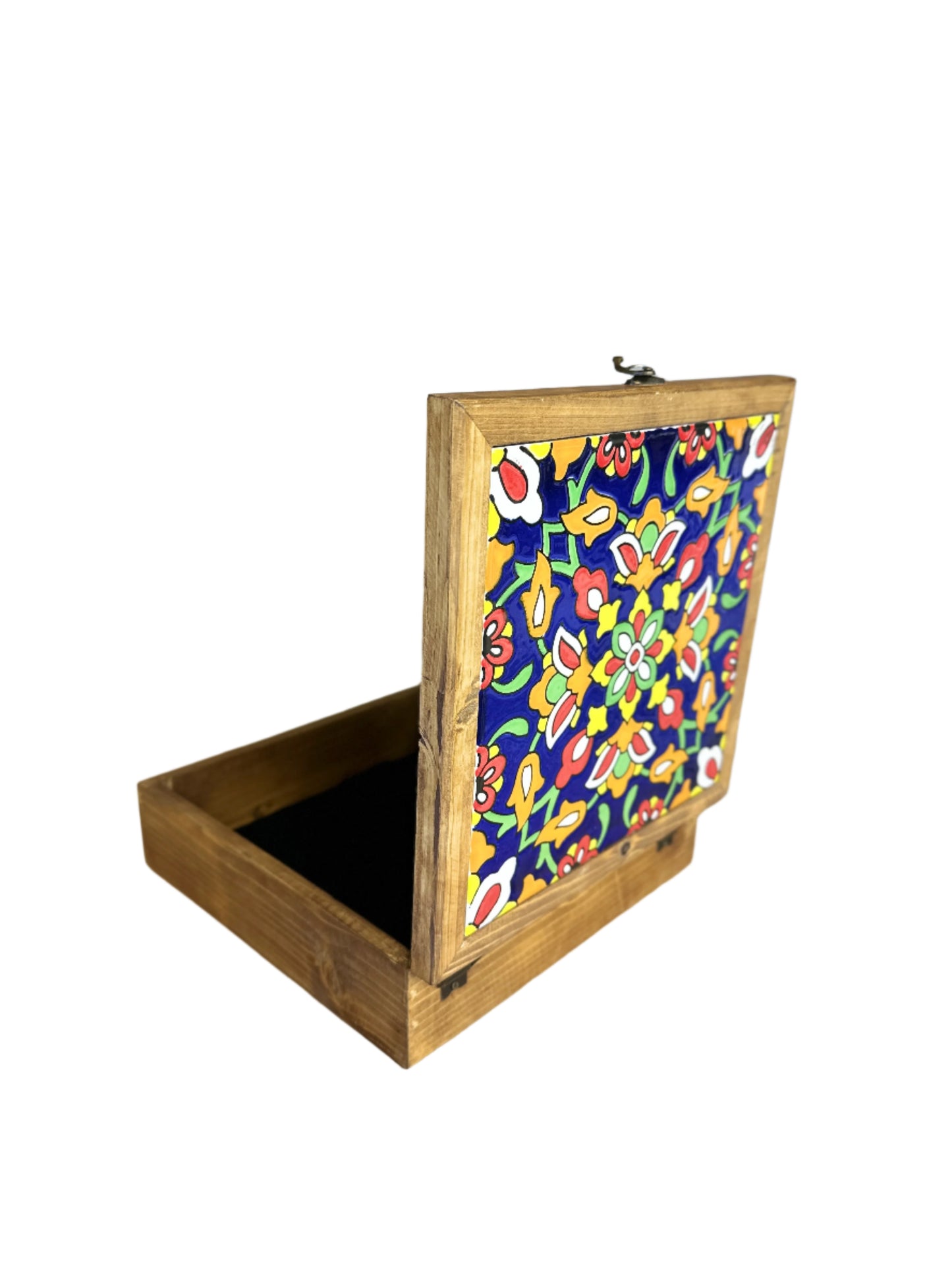 Hand Painted Ceramic Wooden Gift Box-Medium