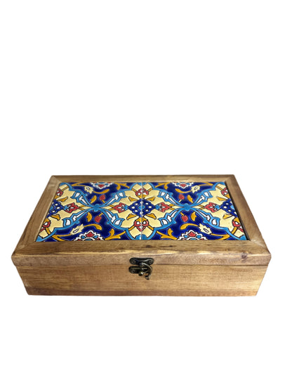 Hand Painted Ceramic Wooden Gift Box-Small