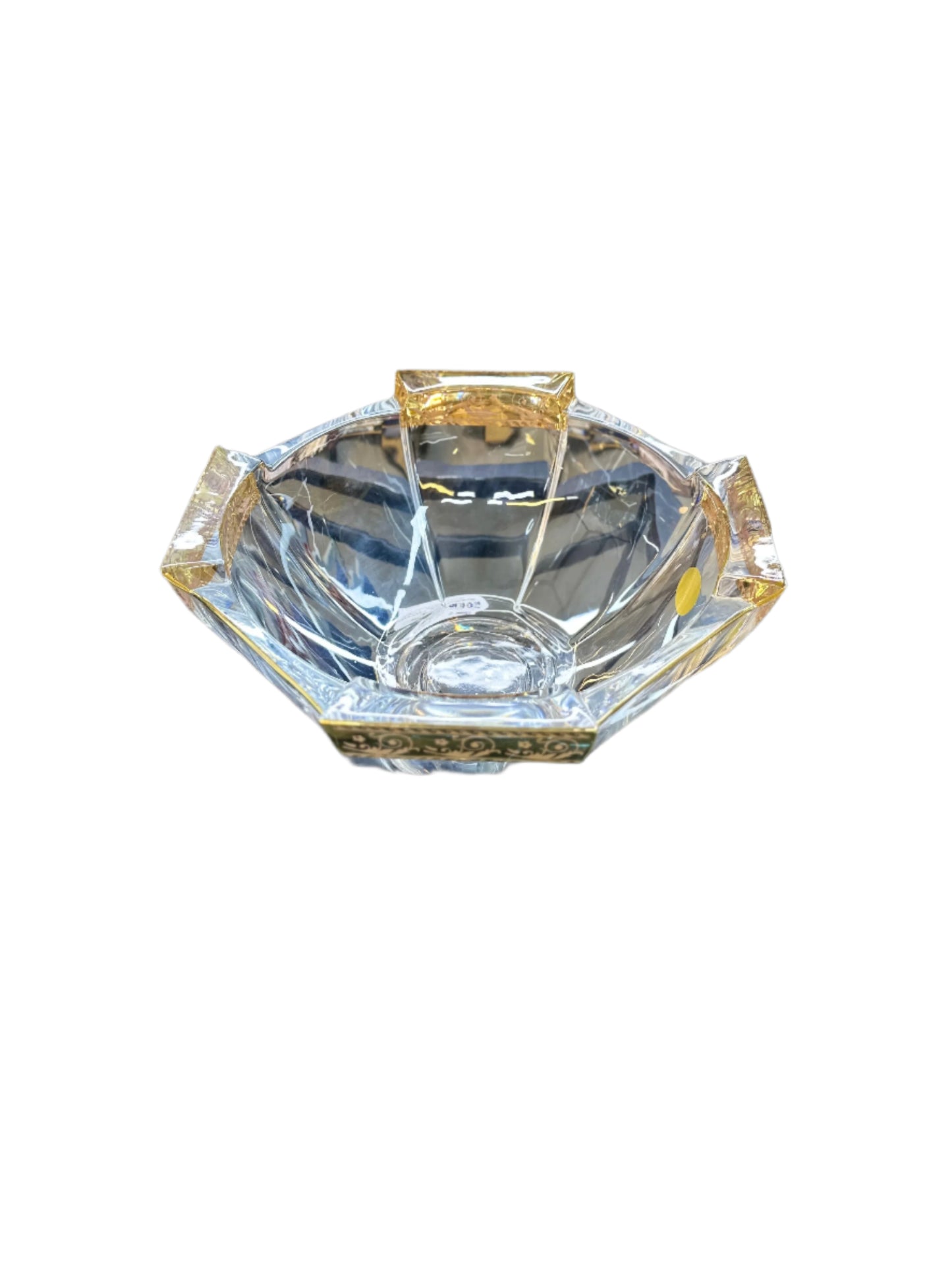 Bohemia Crystal-Crystal Bowl-Gold-Medium