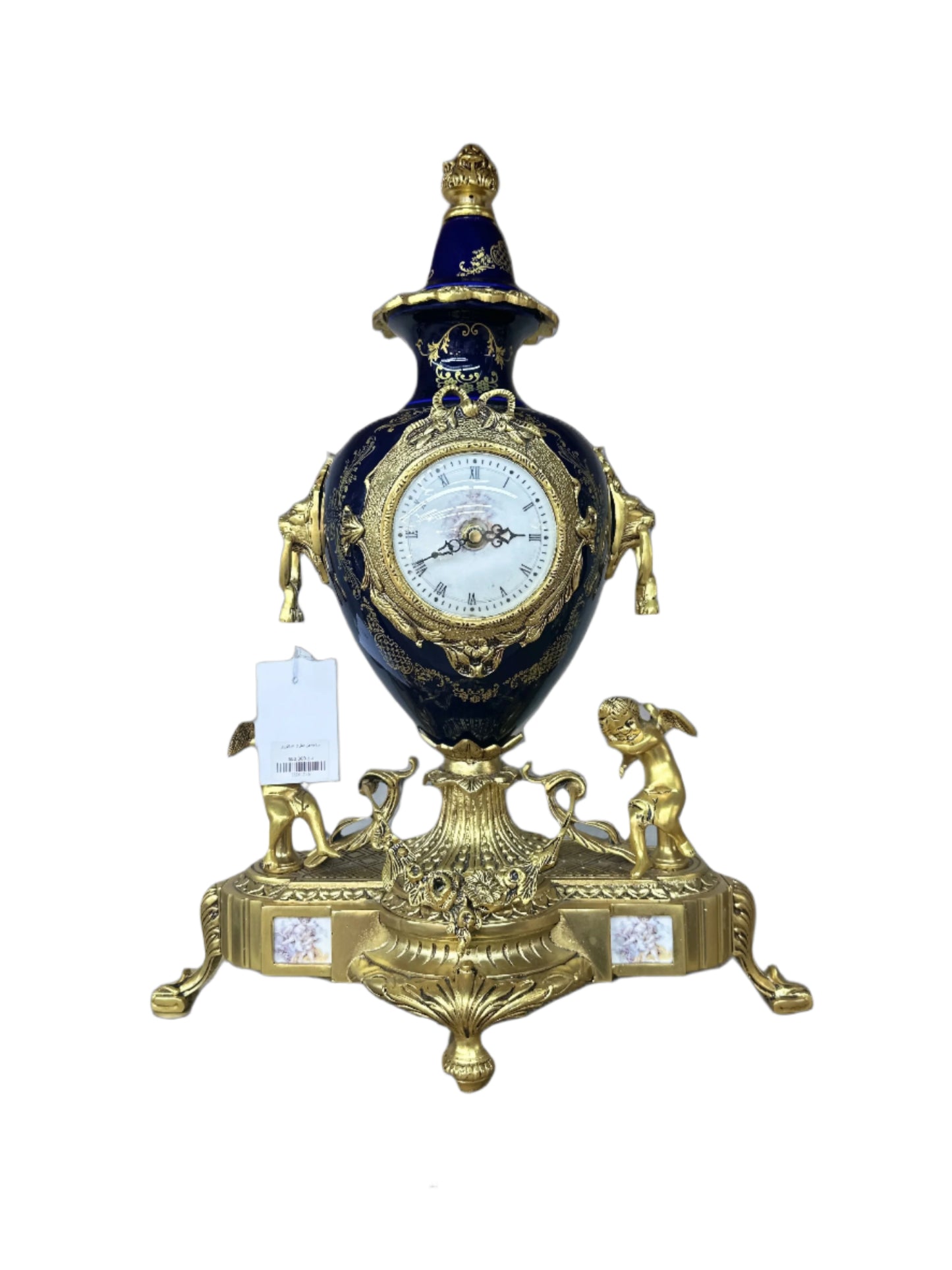 Antique Bronze-Blue- Clock-Larg