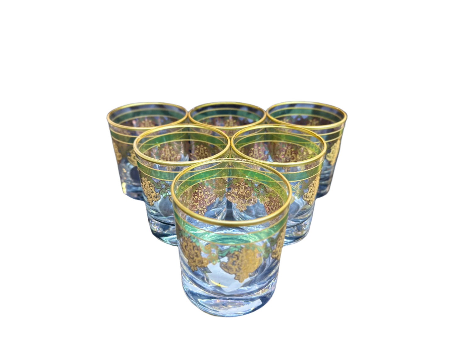 Classic Tumblers Set Of 6pcs-Green Gold