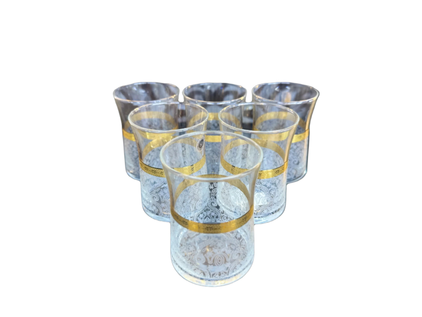 Classic Tumblers Set Of 6pcs-Glass Gold