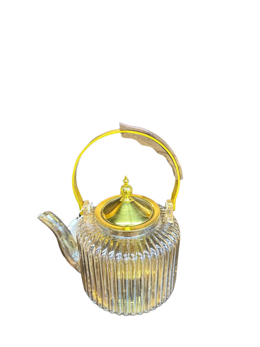 Pyrex Amber Glass Teapot-Round-Large