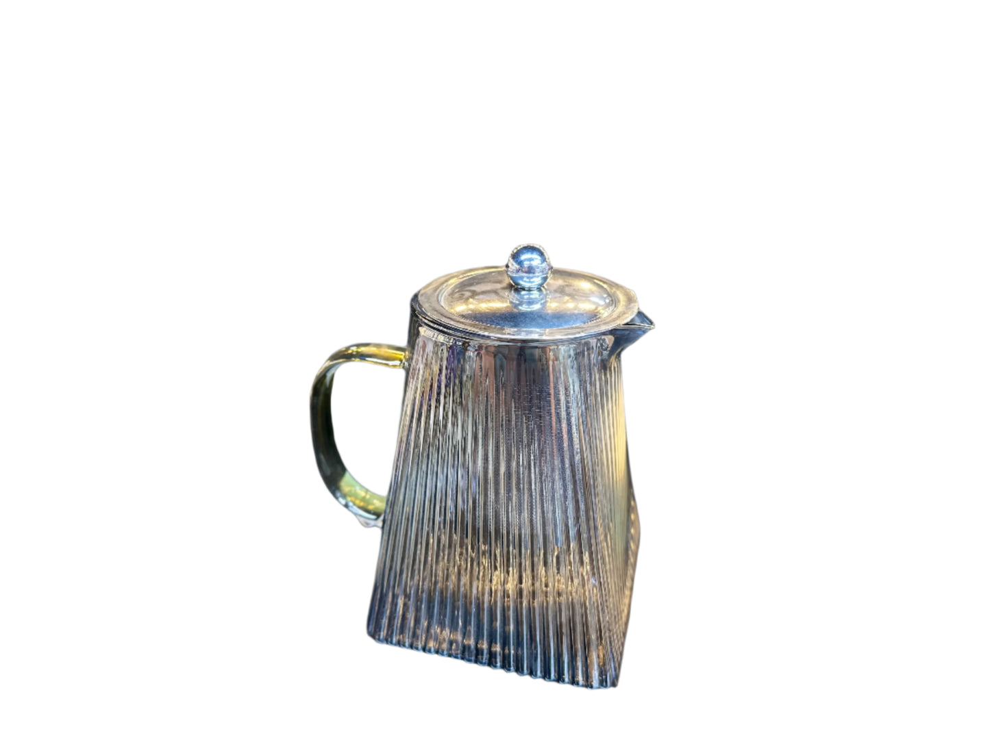 Pyrex Gray Glass Teapot-Square-Medium