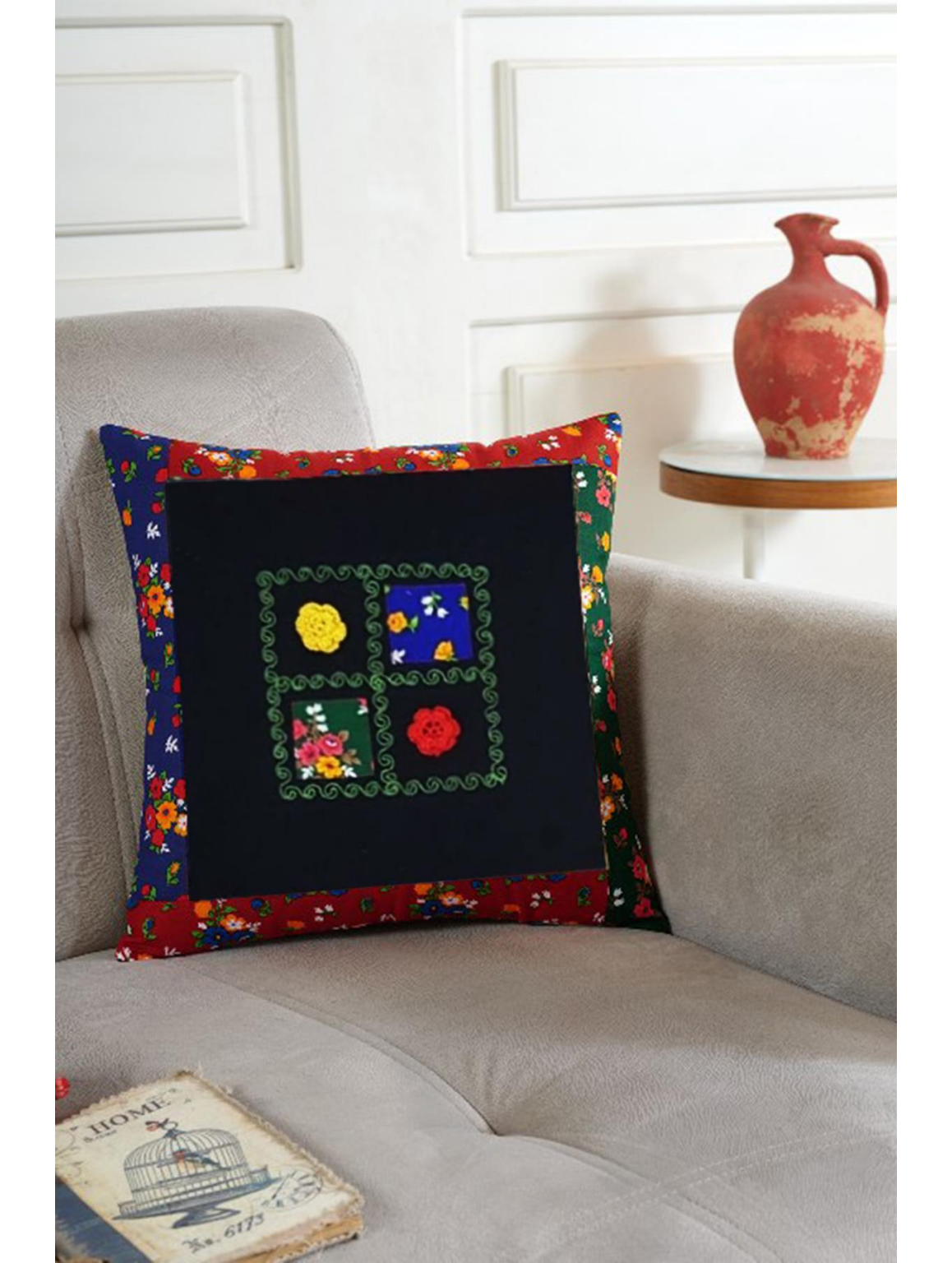 Cushion Covers Embroidered Hand Made-set 2pcs